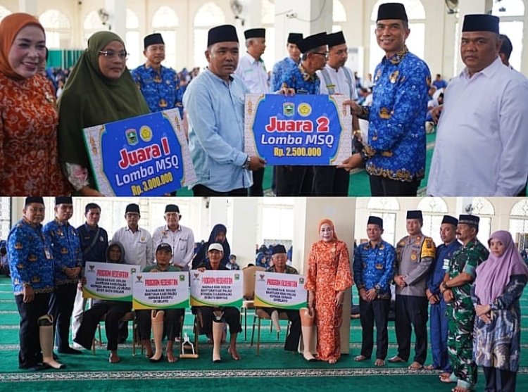 Peringatan Maulid Nabi Tahun1446 H Pemkab Solok Serahkan Beasiswa Untuk Mahasiswa Timur Tengah