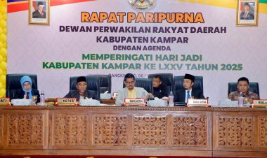 DPRD Kampar Umumkan Bupati dan Wakil Bupati Kampar Terpilih Melalui Paripurna