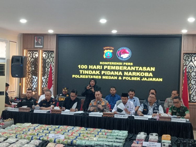 100 Hari Gempur Narkoba, Polrestabes Medan Ungkap 526 Kasus dan Ringkus 718 Tersangka